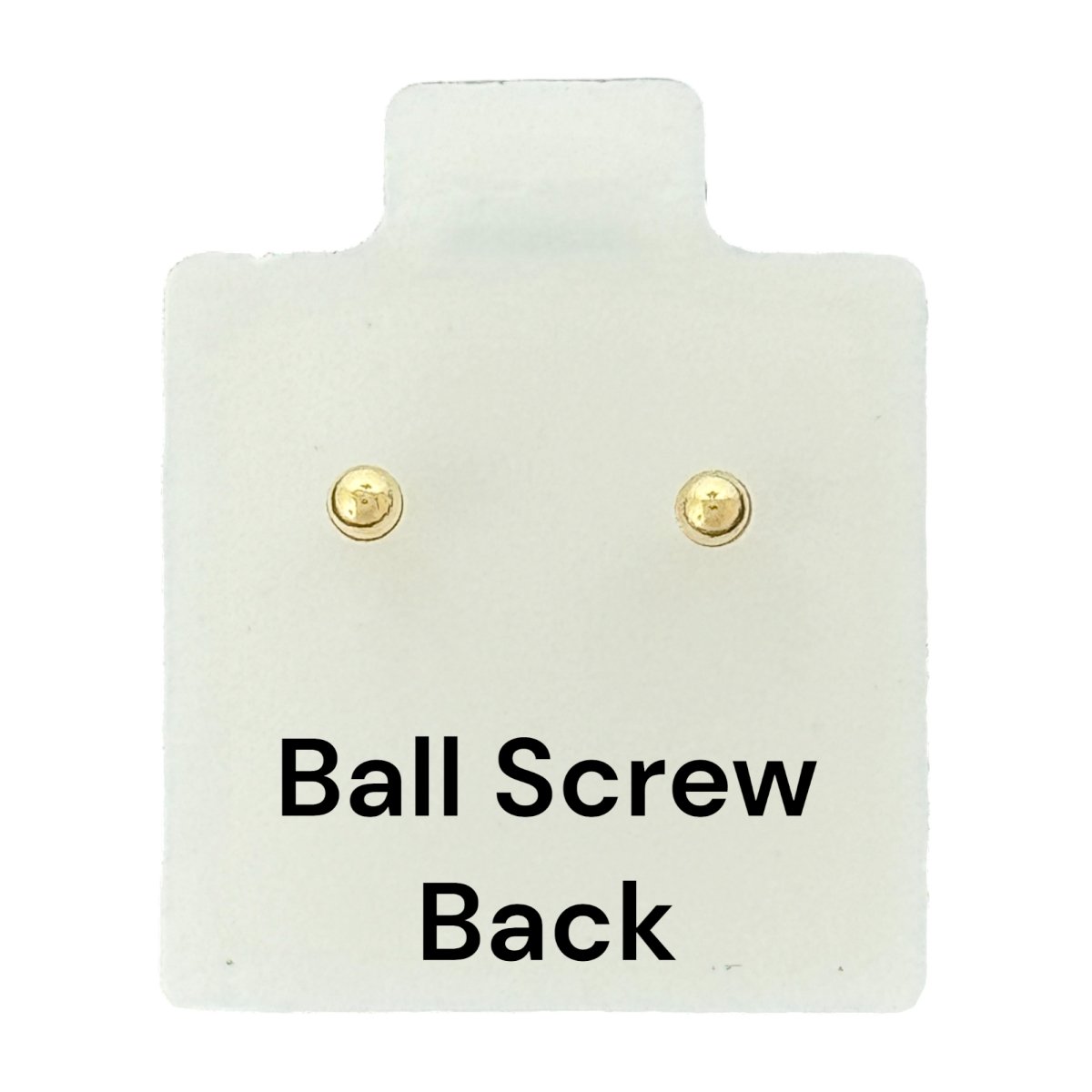 10KT Gold Cross Stud Earrings - Side Angle View by Silver Factory