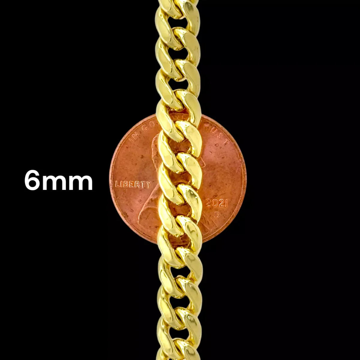 10KT Miami Cuban Necklace, Hollow