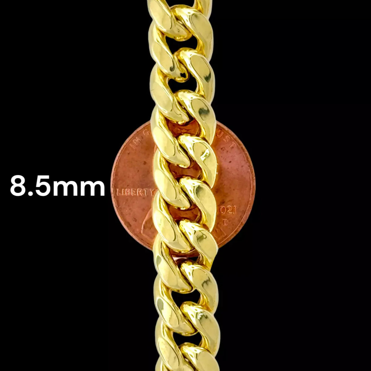 10KT Miami Cuban Necklace, Hollow