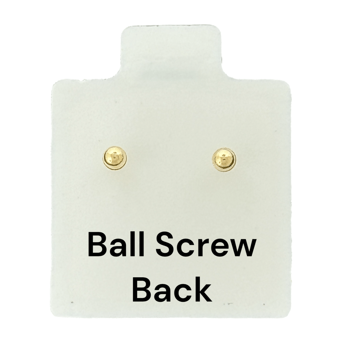 10KT Peace Sign Round CZ Gold Earrings - Side Angle View by Silver Factory