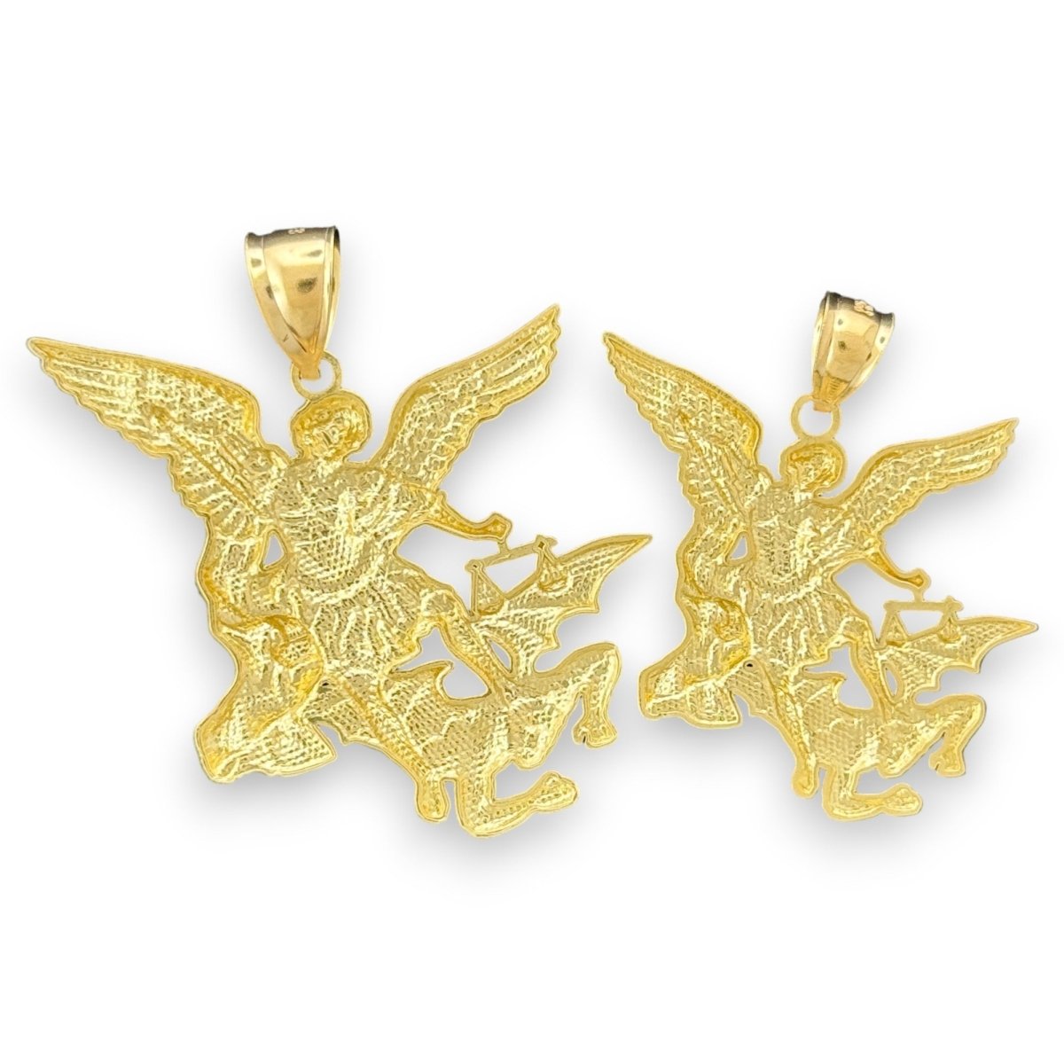 14KT Two - Tone Gold Archangel Michael Pendant