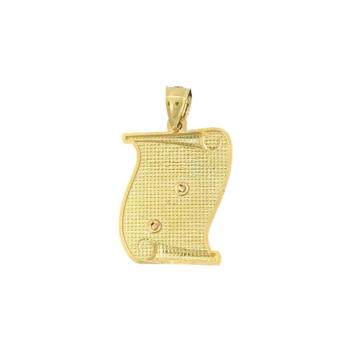 14KT Yellow Gold "Ore Por Nosotros" Prayer Hands Pendant