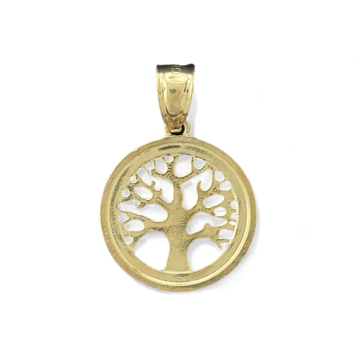 14KT Yellow Gold Round Tree of Life Pendant