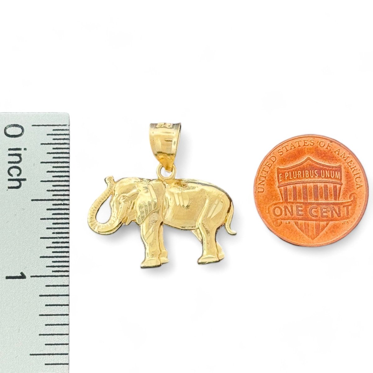 14KT Yellow Gold Small Elephant Pendant