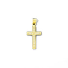 14KT Gold Crucifix Cross Pendant with Sparkling Cubic Zirconia Stones - Elegant Religious Jewelry