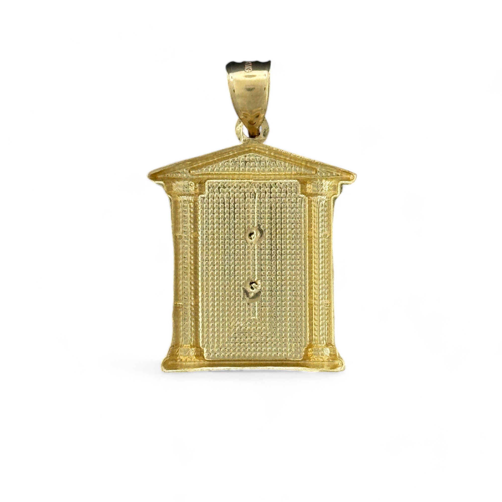 14KT Gold Crucifix Cross Pendant with Sparkling Cubic Zirconia Stones - Elegant Religious Jewelry