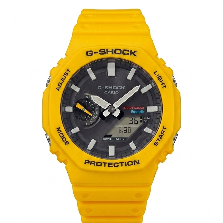 Casio G-Shock GA-B2100 C-9ADR CasiOak men's solar bluetooth analog-digital watch, blue resin, octagonal bezel