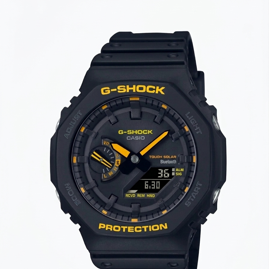 Casio G-Shock GA-B2100 CY-1ADR CasiOak men's solar bluetooth analog-digital watch, blue resin, octagonal bezel
