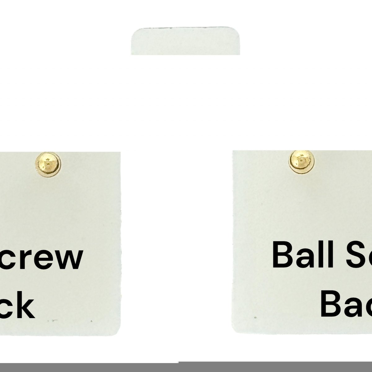 10KT Butterfly CZ Stud Gold Earrings - Side Angle View by Silver Factory