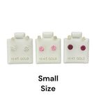 10KT CZ Telephone Gold Earrings