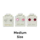 10KT CZ Telephone Gold Earrings