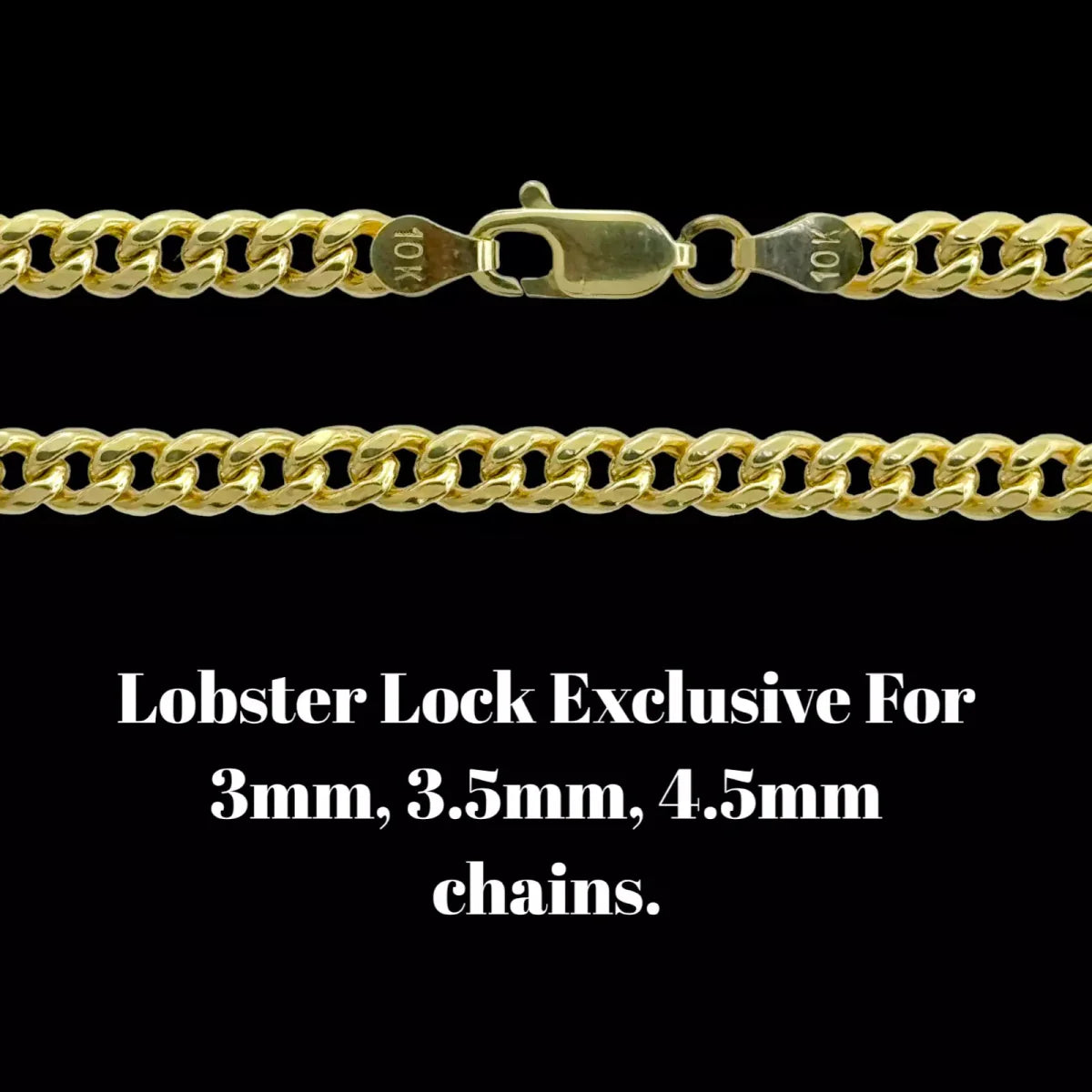 10KT Miami Cuban Necklace, Hollow