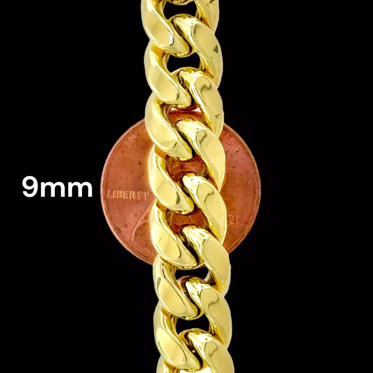 10KT Miami Cuban Necklace, Hollow