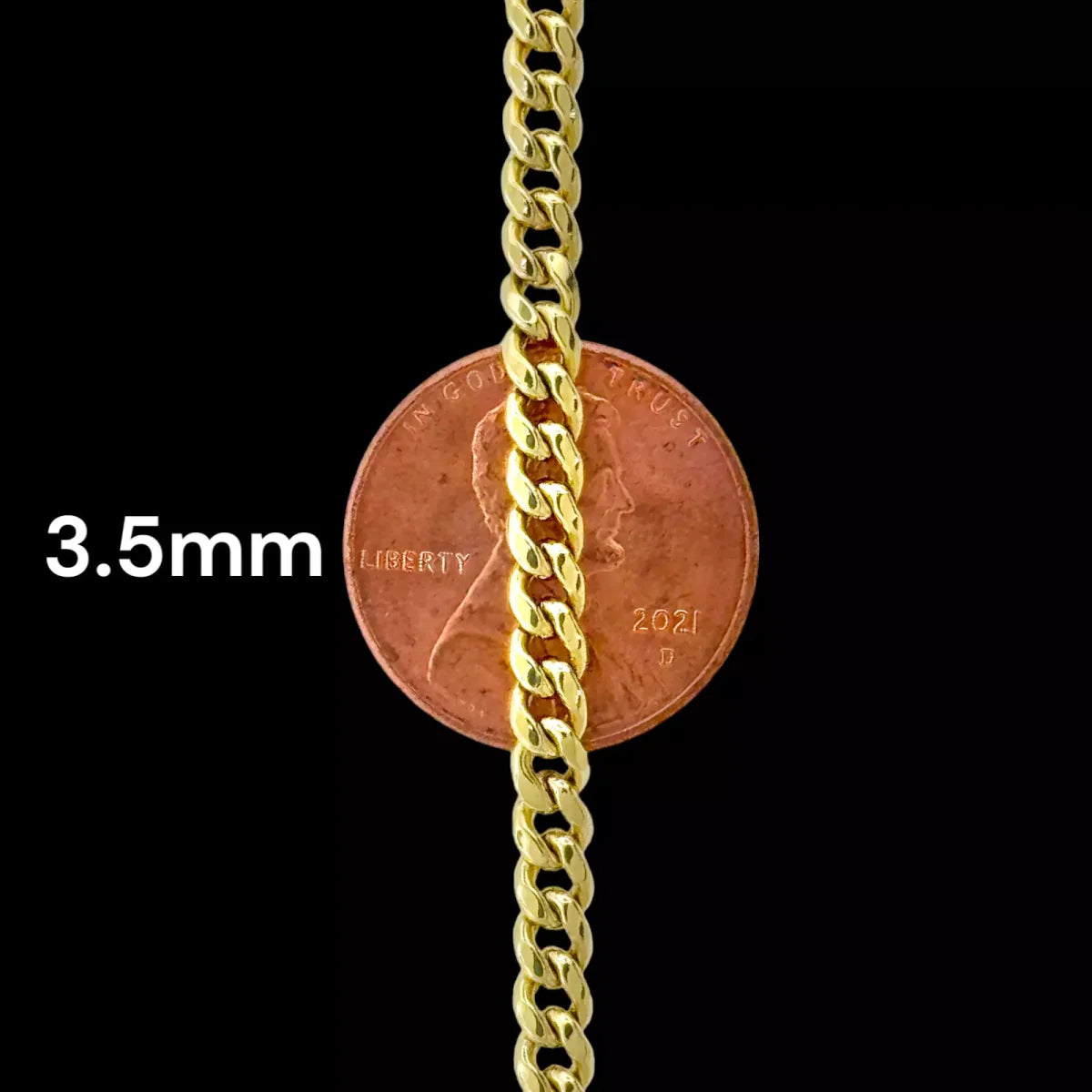 10KT Miami Cuban Necklace, Hollow