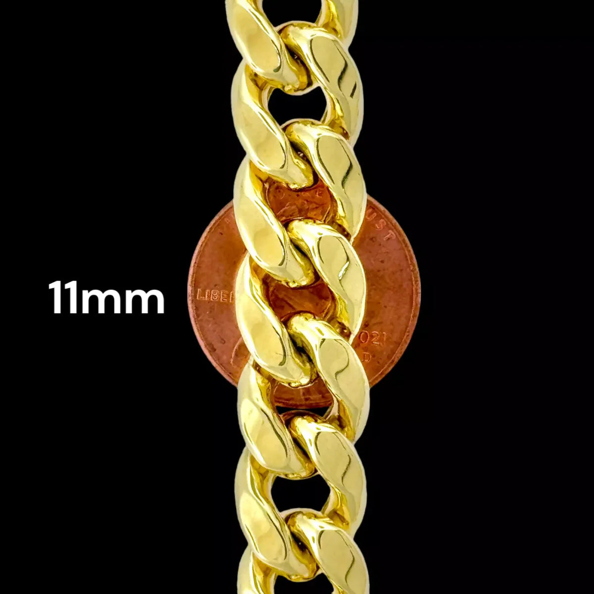 10KT Miami Cuban Necklace, Hollow