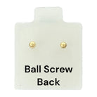 10KT Multi-Stone Climber Stud Gold Earrings - Side Angle View by Silver Factory