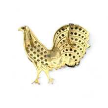 Load image into Gallery viewer, 14KT Gold Rooster Pendant with CZ Accents
