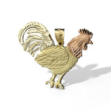 Load image into Gallery viewer, 14KT Tri - Color Gold Rooster Pendant
