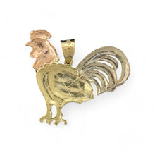 Load image into Gallery viewer, 14KT Tri - Color Gold Rooster Pendant
