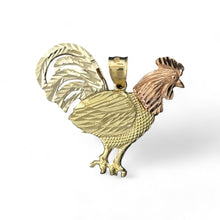 Load image into Gallery viewer, 14KT Tri - Color Gold Rooster Pendant
