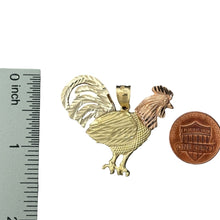 Load image into Gallery viewer, 14KT Tri - Color Gold Rooster Pendant
