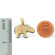 Load image into Gallery viewer, 14KT Tri - Color Gold Small Elephant Pendant
