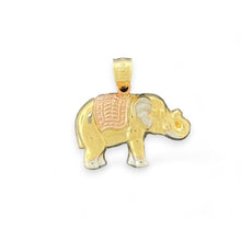 Load image into Gallery viewer, 14KT Tri - Color Gold Small Elephant Pendant
