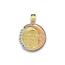 Load image into Gallery viewer, 14KT Tri - Color Gold Sun and Moon Pendant
