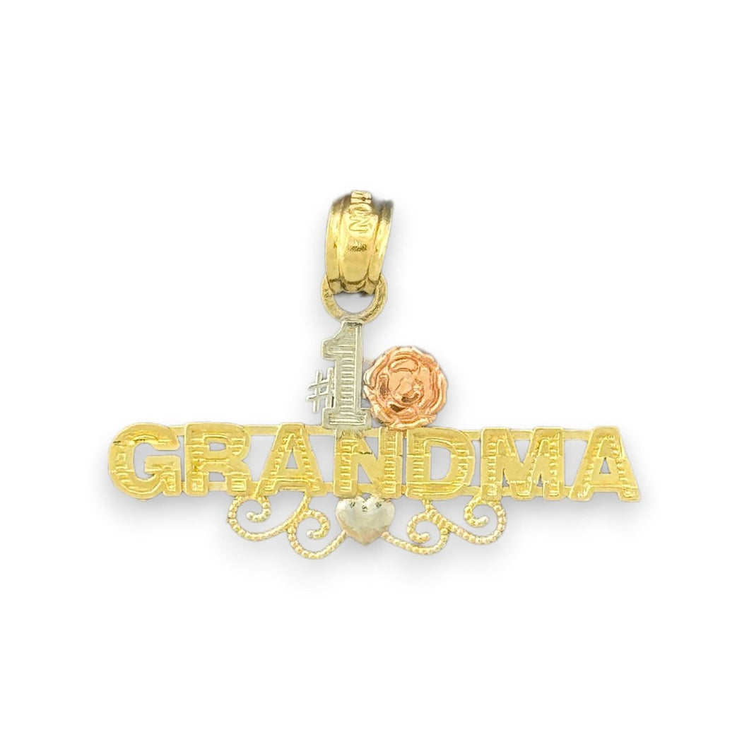 14KT Tricolor Gold #1 Grandma Pendant