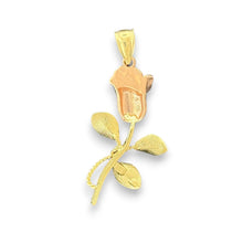 Load image into Gallery viewer, 14KT Tricolor Gold Rose Pendant
