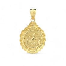 Load image into Gallery viewer, 14KT Two - Tone Gold Baptism Pendant with Dove and Holy Scene
