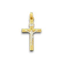 Load image into Gallery viewer, 14KT Two - Tone Gold Crucifix Pendant
