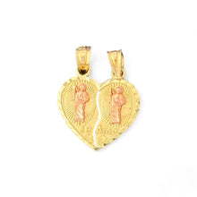 Load image into Gallery viewer, 14KT Yellow and Rose Gold &quot;Te Amo&quot; Breakable Heart Pendant
