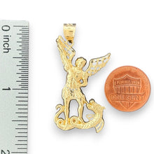 Load image into Gallery viewer, 14KT Yellow Gold Archangel Michael Pendant
