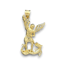 Load image into Gallery viewer, 14KT Yellow Gold Archangel Michael Pendant
