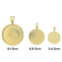 Load image into Gallery viewer, 14KT Yellow Gold Aztec Calendar Pendants
