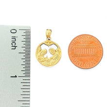 Load image into Gallery viewer, 14KT Yellow Gold Baptism Pendant with Holy Family Scene
