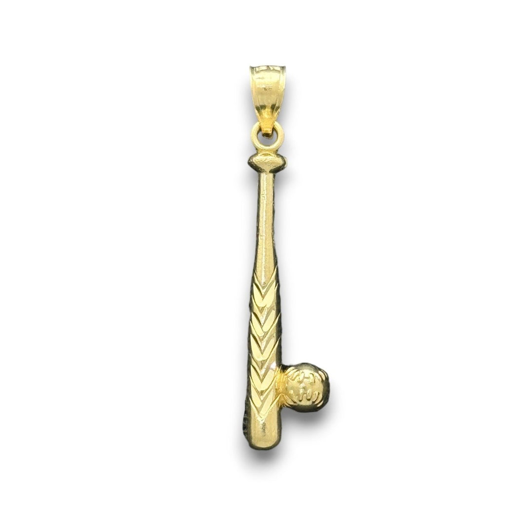 14KT Yellow Gold Baseball Bat Pendant