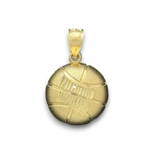 Load image into Gallery viewer, 14KT Yellow Gold Basketball Pendant
