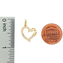 Load image into Gallery viewer, 14KT Yellow Gold CZ Heart Pendant
