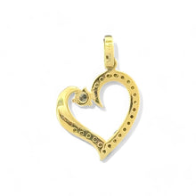 Load image into Gallery viewer, 14KT Yellow Gold CZ Heart Pendant
