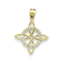 Load image into Gallery viewer, 14KT Yellow Gold Diamond Celtic Knot Pendant
