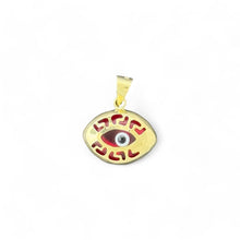 Load image into Gallery viewer, 14KT Yellow Gold Evil Eye Pendant with Red Enamel
