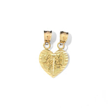 Load image into Gallery viewer, 14KT Yellow Gold &quot;I Love You&quot; Breakable Heart Pendant
