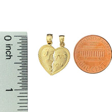 Load image into Gallery viewer, 14KT Yellow Gold &quot;I Love You&quot; Breakable Heart Pendant
