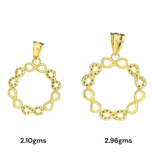 Load image into Gallery viewer, 14KT Yellow Gold Infinity Circle Pendants with CZ Accents
