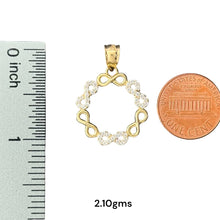 Load image into Gallery viewer, 14KT Yellow Gold Infinity Circle Pendants with CZ Accents
