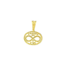 Load image into Gallery viewer, 14KT Yellow Gold Infinity Oval Pendant with CZ Accents
