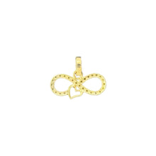 Load image into Gallery viewer, 14KT Yellow Gold Infinity Pendant with Heart and CZ Accents
