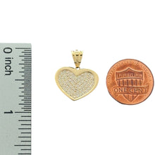 Load image into Gallery viewer, 14KT Yellow Gold Pave CZ Heart Pendant
